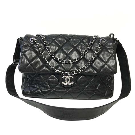 chanel messenger bag black|authentic Chanel Messenger bag.